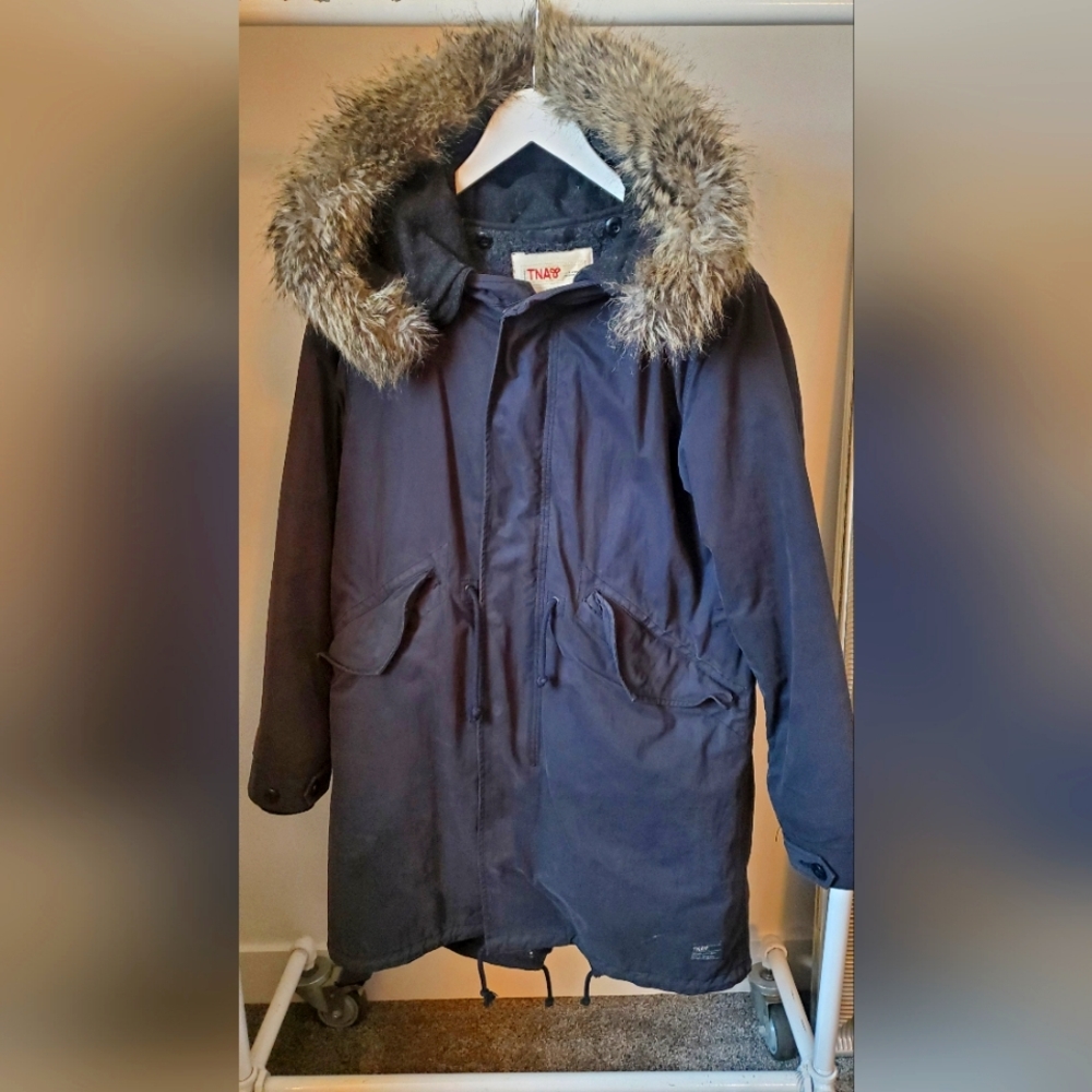 Women's TNA Size M, Dark Blue Winter Coat